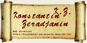 Konstantin Žerađanin vizit kartica